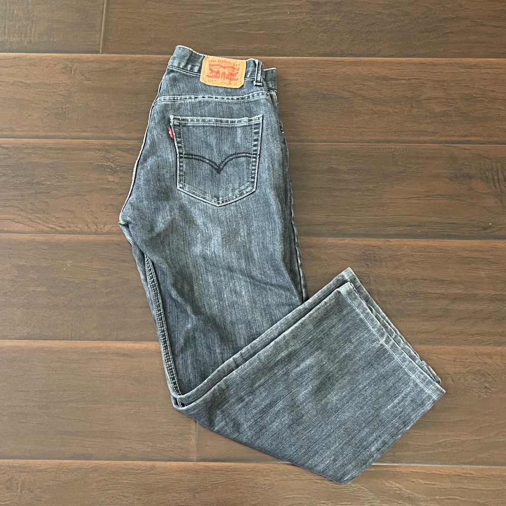 Levis 505 Regular Boys Men 16 Reg Blue Gray 28x25